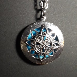 Mandala Aromatherapy Diffuser Locket with 28 inch chain