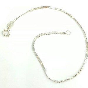 5 pcs -- 7 inches 030 Sterling Silver Serpentine Bracelet