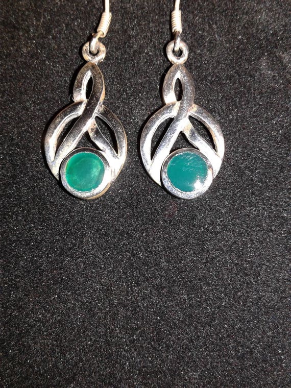 Hand crafted Sterling Silver Celtic Earrings (e08)
