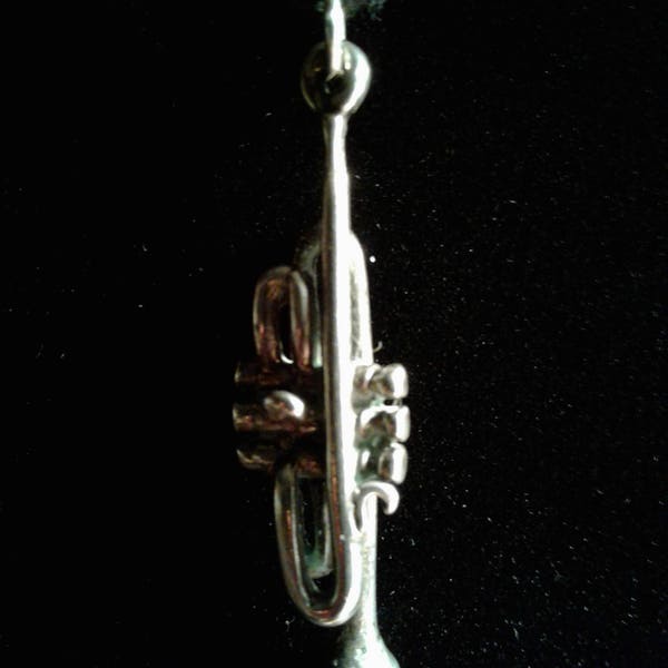 3D Antiqued Sterling Silver Trumpet (2)