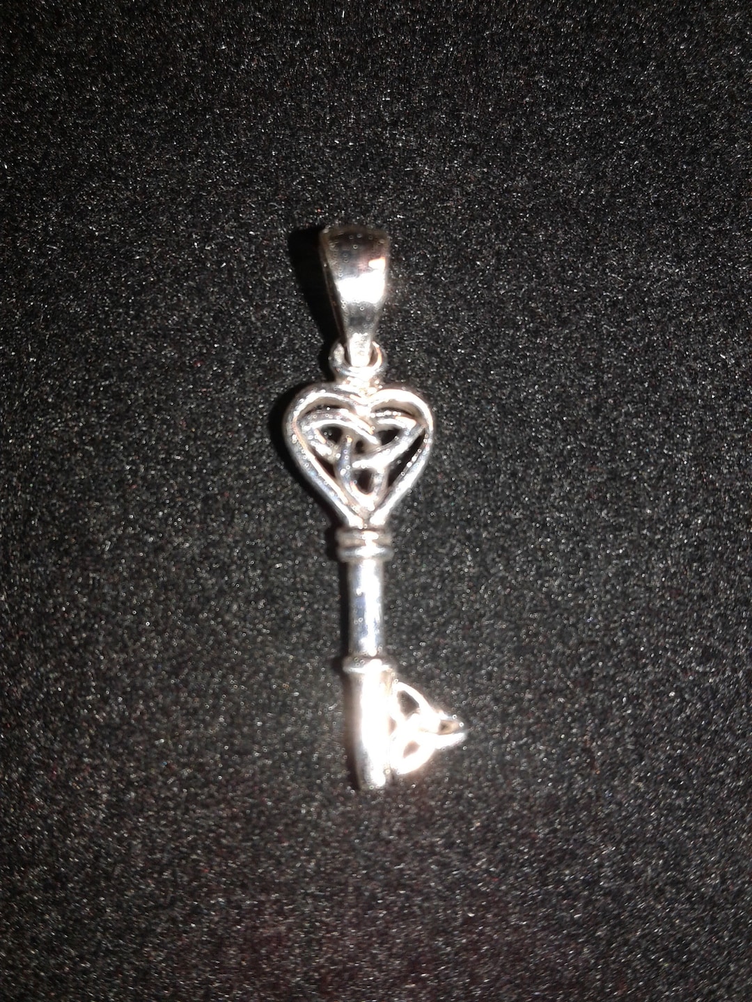 Sterling Silver Celtic Key With Triquetras Pendant #w9390 - Etsy