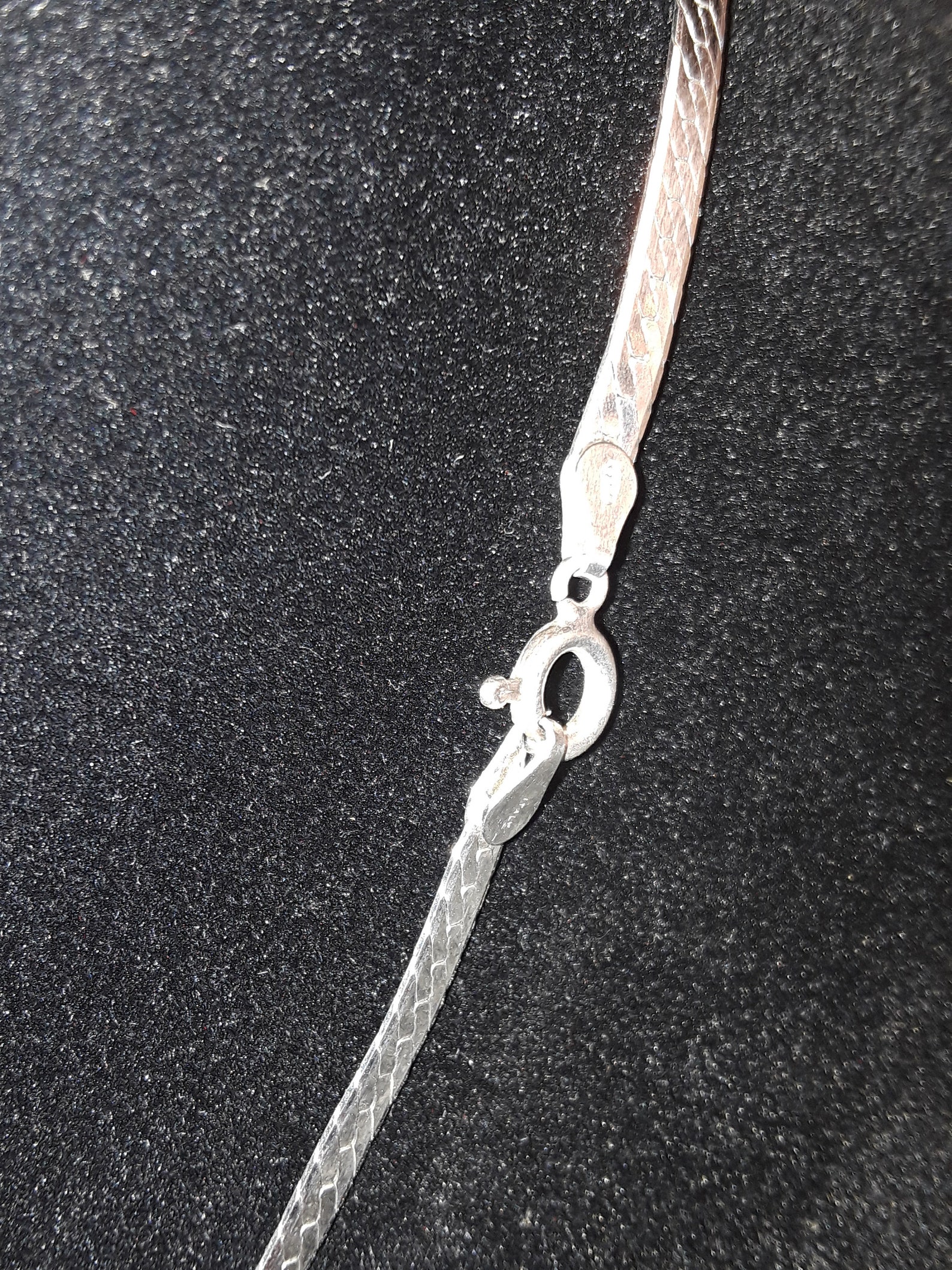 16 Sterling Silver Herringbone Necklace Etsy