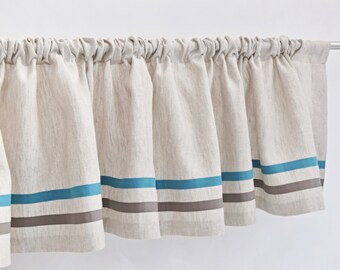 Brown Teal Valance Etsy