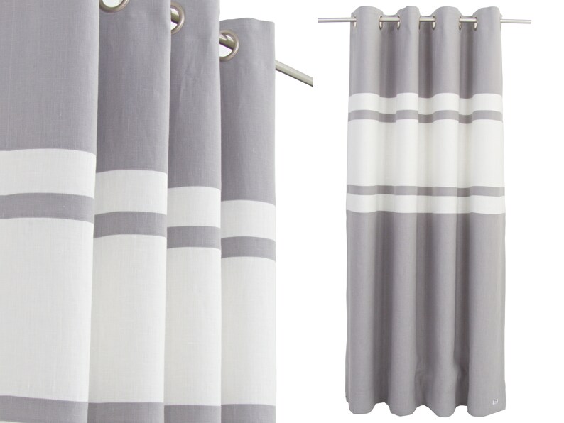 Grey White Linen Curtains Living Room Ds Minimalist Curtain Panels Bedroom Decor Made To Measure