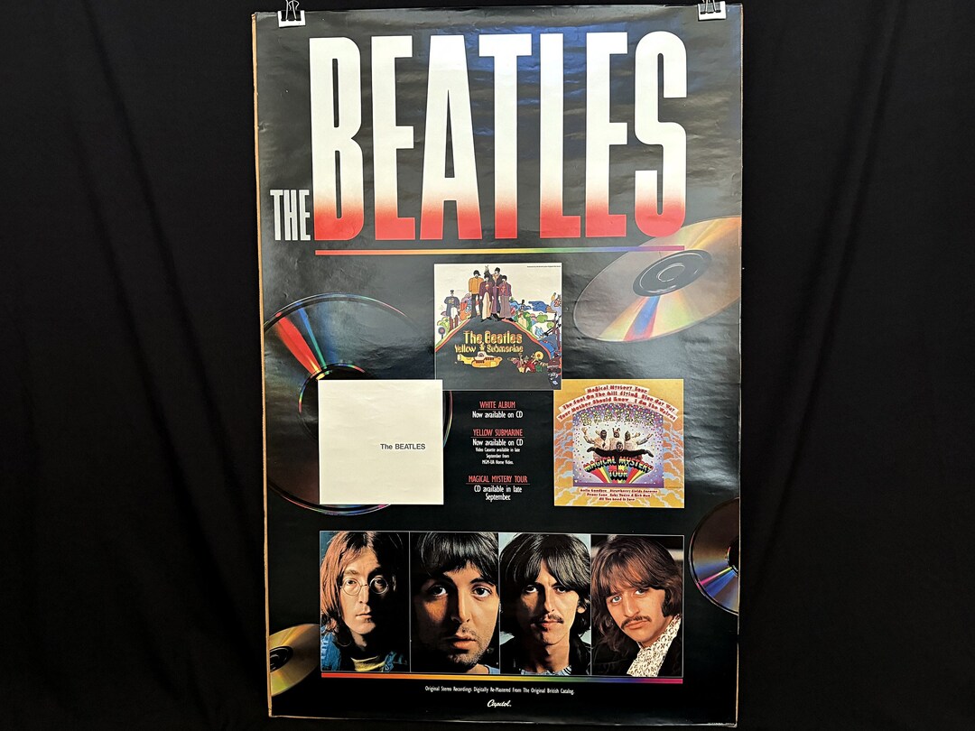 ビートルズ　ポスター、CD Original Beatles Poster Promotional Advertising Print for CD