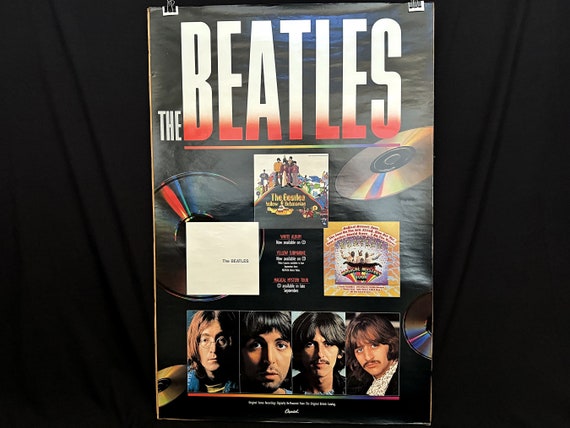 e V The Beatles ビンテージ印刷物 Original Beatles Poster Promotional Advertising Print for CD