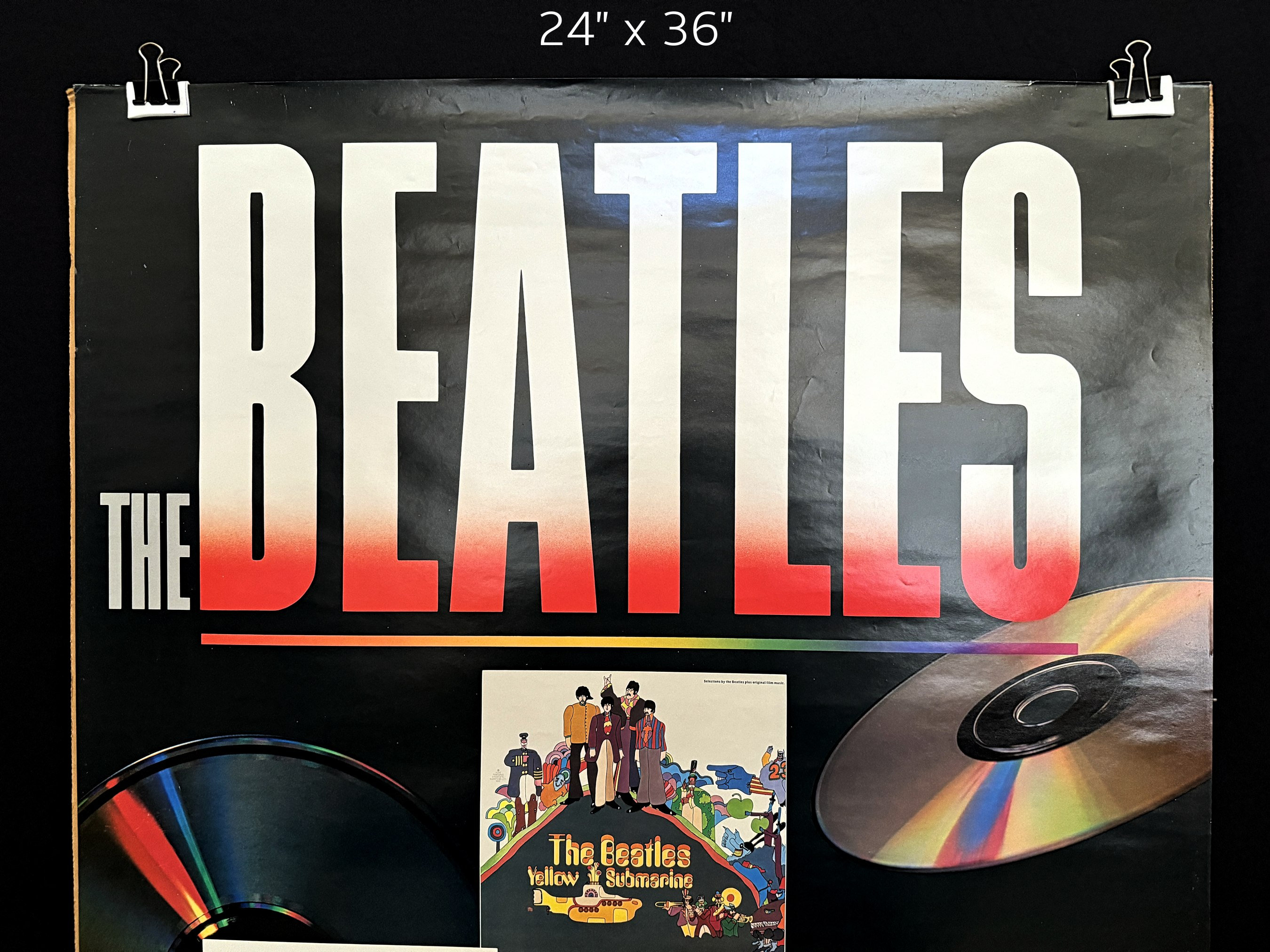 Original Beatles Poster Promotional Advertising Print for CD