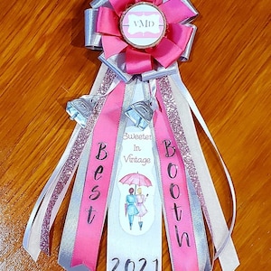 Event ribbon corsage, best in show award, retirement corsage