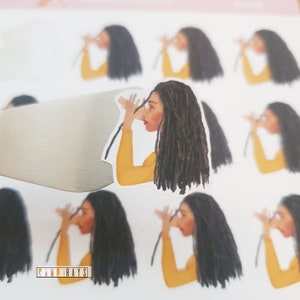 Black girl Stickers | Black Girl Planner Stickers |Loc Stickers | Natural Hair | Sticker Sheets