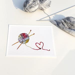 Knitting Art Print Craft Room Wall Art Wall Decor image 2