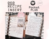060 - Pocket PLUS: Recipe Insert Instant PDF Printable Download Recipe Canon Ivy Compatible Printable Insert Pocket + Cooking Planner