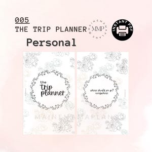 005 - Personlig: Reseplaneraren - Utskrivbara planeringsbilagor för semesterplanering Personlig reseplanerare Reseplaner Semesterbilagor PAKET