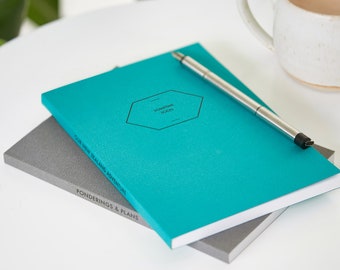 Gepersonaliseerd notitieboekje - Notebook - Faux Leather Notebook - Gepersonaliseerd reisdagboek