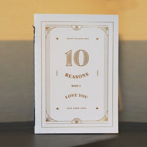 Libro "10 motivi per cui ti amo" - Regalo di San Valentino per coppie - Regalo di San Valentino