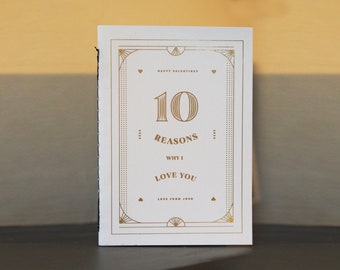 10 Reasons why i love you Book - Valentines gift for couples - Valentines Gift