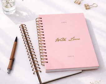 Personalised Custom Wording Notebook, Wire bound Journal, Hardcover Own Words Notebook
