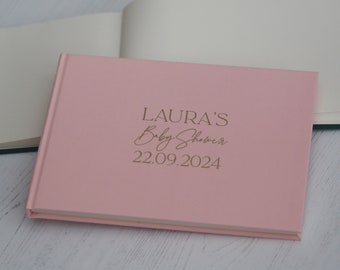 Libro de visitas personalizado para baby shower - Libro de visitas de tapa dura - Libro de visitas personalizado - Libro de visitas personalizado