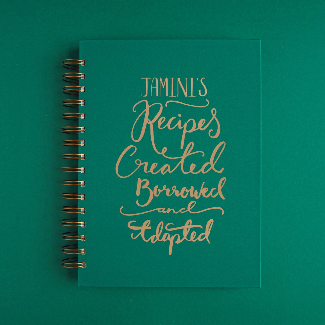 Personalised Recipe Book, Recipe Scrapbook, Personalized Notebook, Food
