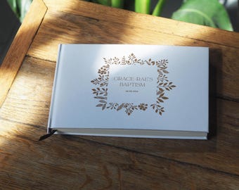 Personalised Guest Book, Personalised Baptism Book, Christening Book,