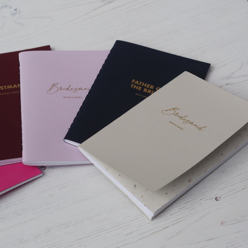 Personalized Bridal Party A6 Notebook: Sewn Pocket Size - Etsy