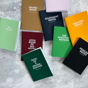 Personalised Notebook, Pocket Notebook, Travellers Notebook, Sewn Notebook, A6 Notebook