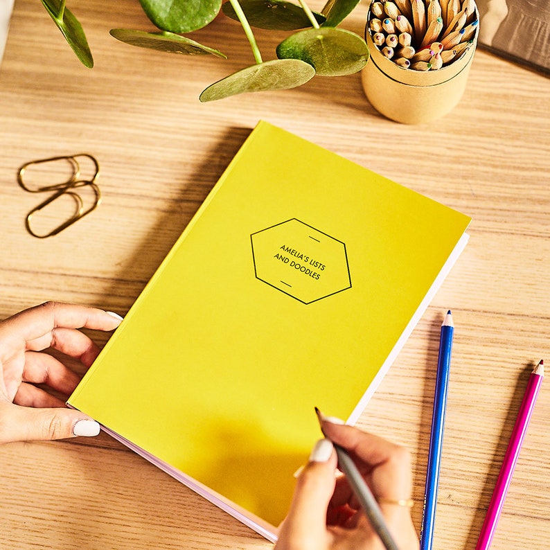 Personalised Foil Notebook A5 Notebook Personalised Spine Etsy UK