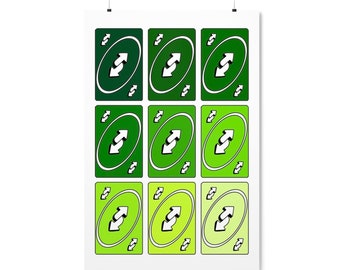 Pastel Green Uno Reverse Card | Greeting Card