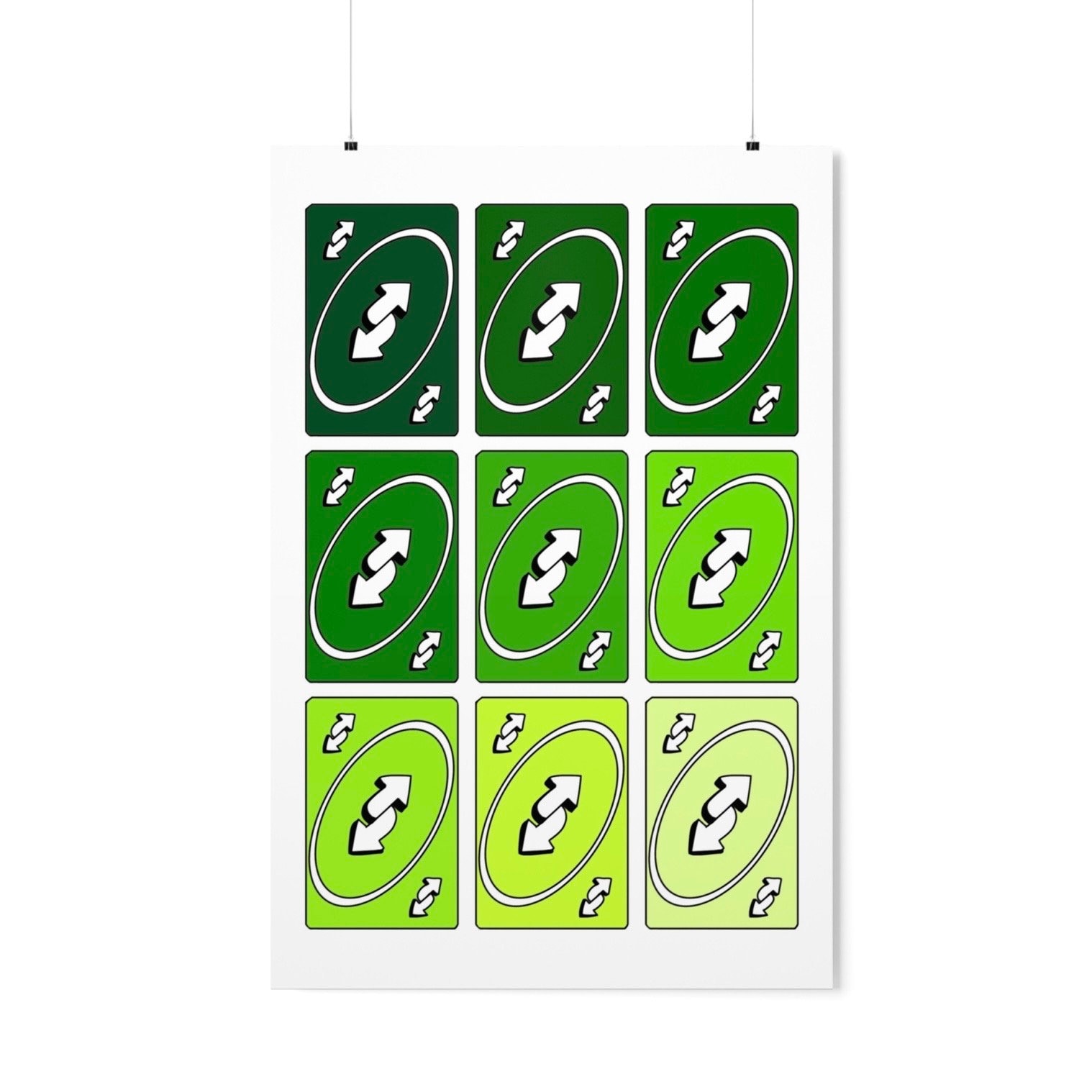 Green Uno Reverse card U No Reverse card high definition  Art Board Print  for Sale by Rosemoon2k