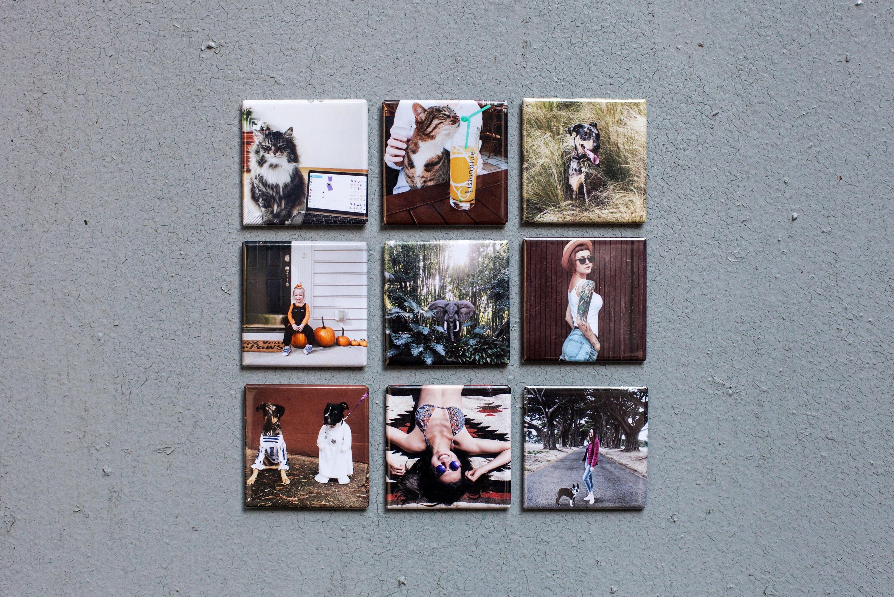 Custom Photo Set of 9 Personalized Photo Etsy