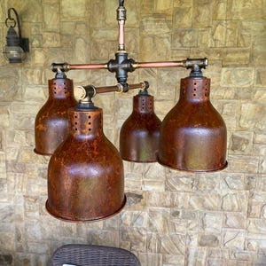 Rusty ceiling chandelier