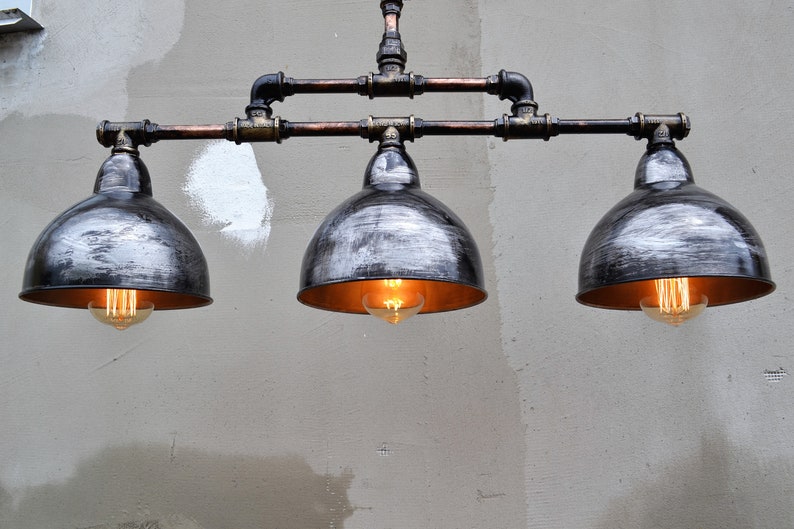 Copper ceiling light Industrial lighting Etsy