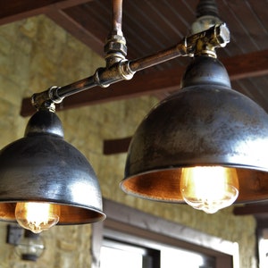 Pendant lighting. Industrial ceiling light.