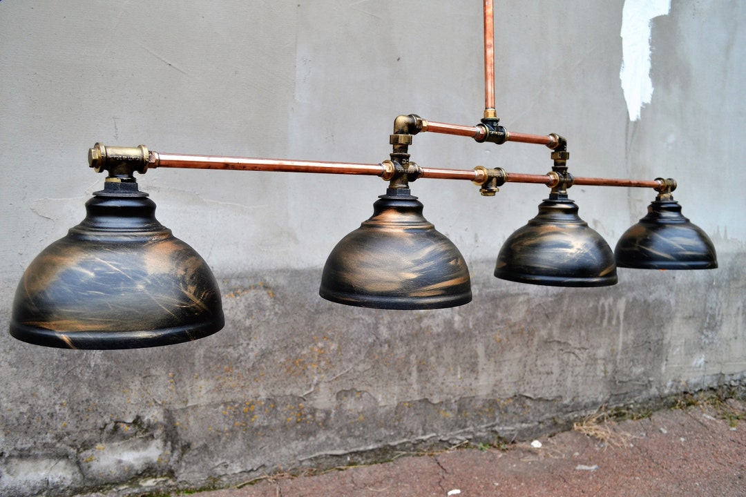 Custom Industrial Chandelier, Loft Style Ceiling Light, Rustic Pendant ...
