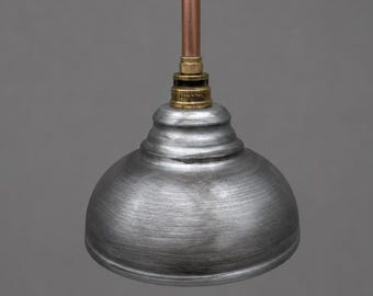 Lámpara colgante de cúpula de estilo industrial, iluminación rústica para isla de cocina.