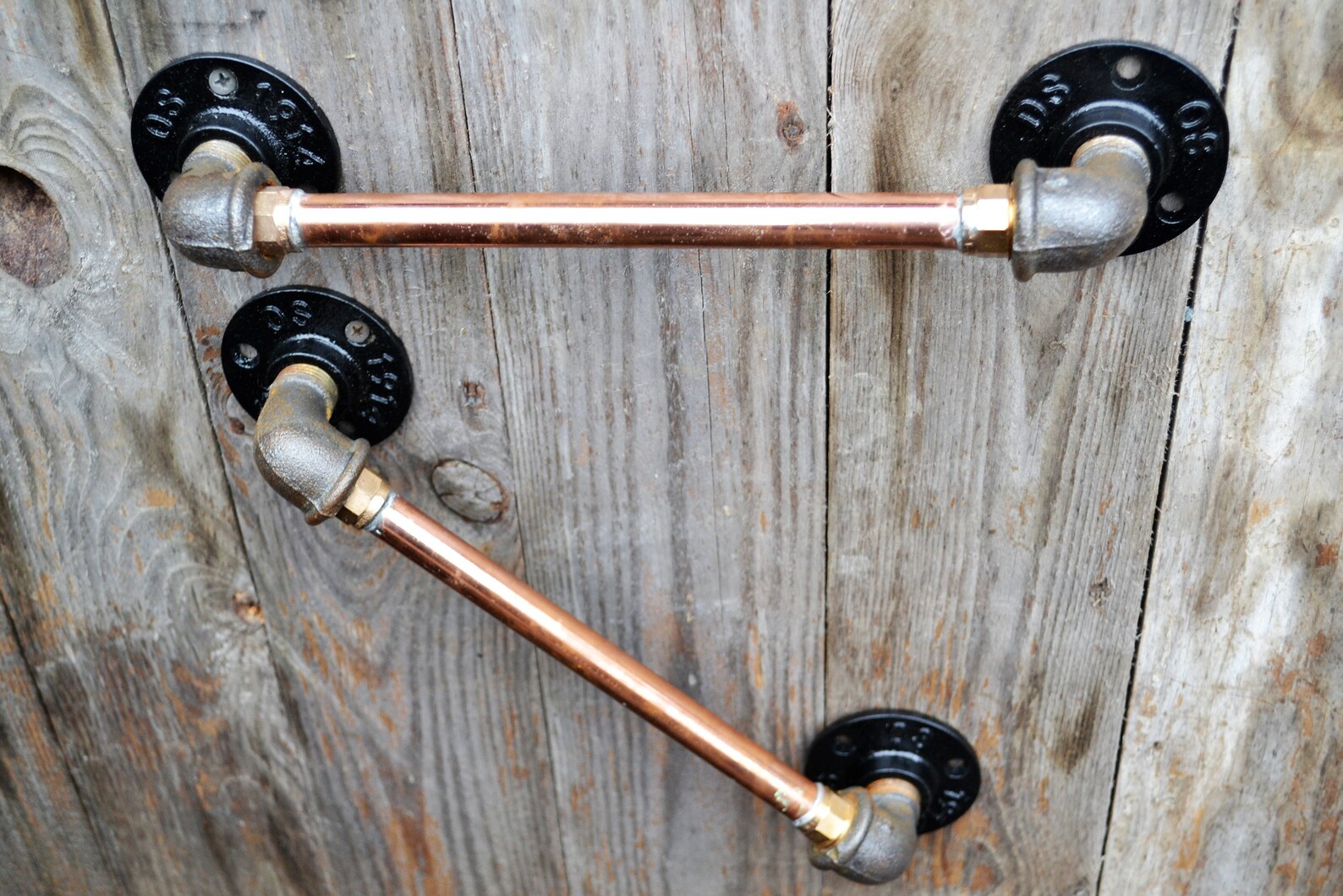 Two Door Industrial Handles Barn Door Style Handle Copper Etsy.de
