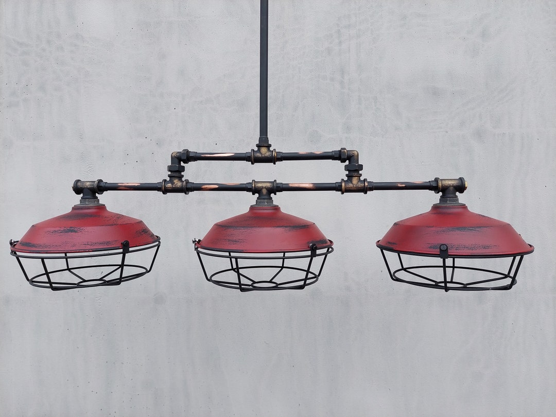 Copper Industrial Ceiling Pendant Light Rustic Chandelier for Bar or