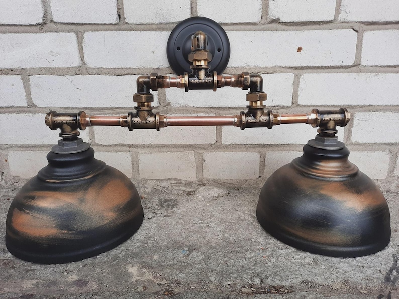 Industrial Bathroom Vanity Light, Rustic Pipe Wall Sconce, Farmhouse ...