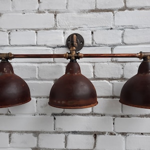 Rusty wall lamp Wall sconce Bathroom vanity lighting.