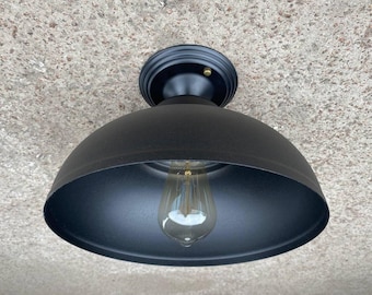 Modern black chandelier.