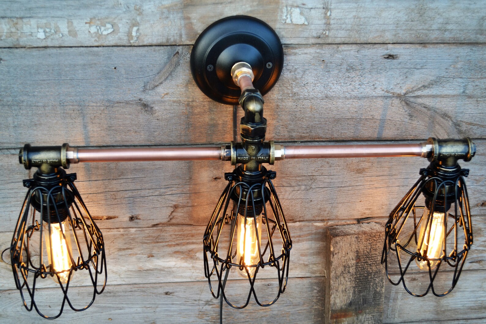 Wall lighting rustic Bathroom wall lights Etsy