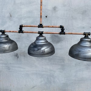 Modern -vintage industrial style pendant light for kitchen island.Rustic pendant ceiling chandelier.