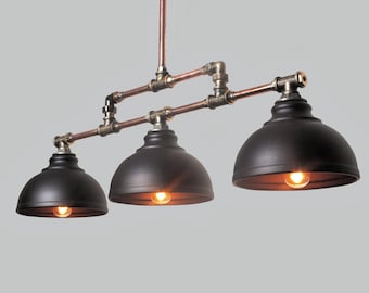 Kitchen island lighting. Industrial pendant light.