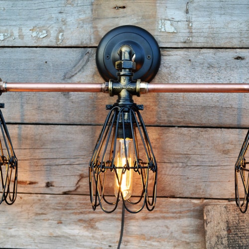 Wall Lighting Rustic Bathroom Wall Lights Etsy