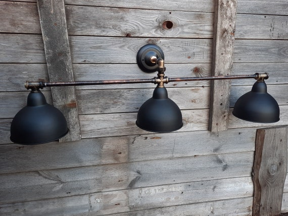 Black rustic 2024 wall sconce