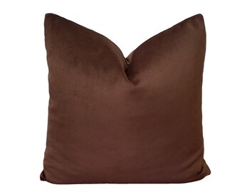 Terracotta Rust Cotton Velvet Pillow Cover Designer Pillow Etsy