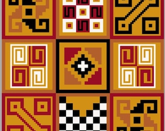 Tokapu Sampler Cross Stitch Digital Pattern Peru Pre-Columbian Tocapu