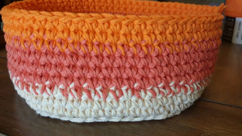 Crochet basket pattern multiple sizes