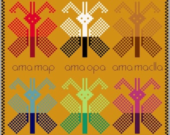 Butterflies Inca Laws Cross Stitch Digital Pattern Peru Pre-Columbian