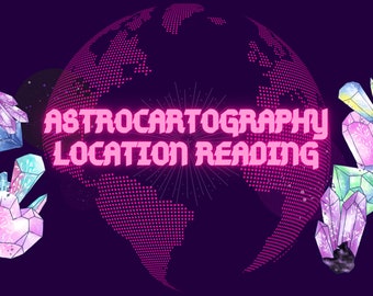 Astrocartography Written | AstroMapping |  location astrology | relocation astrology reading | energy | manifestation | e-book