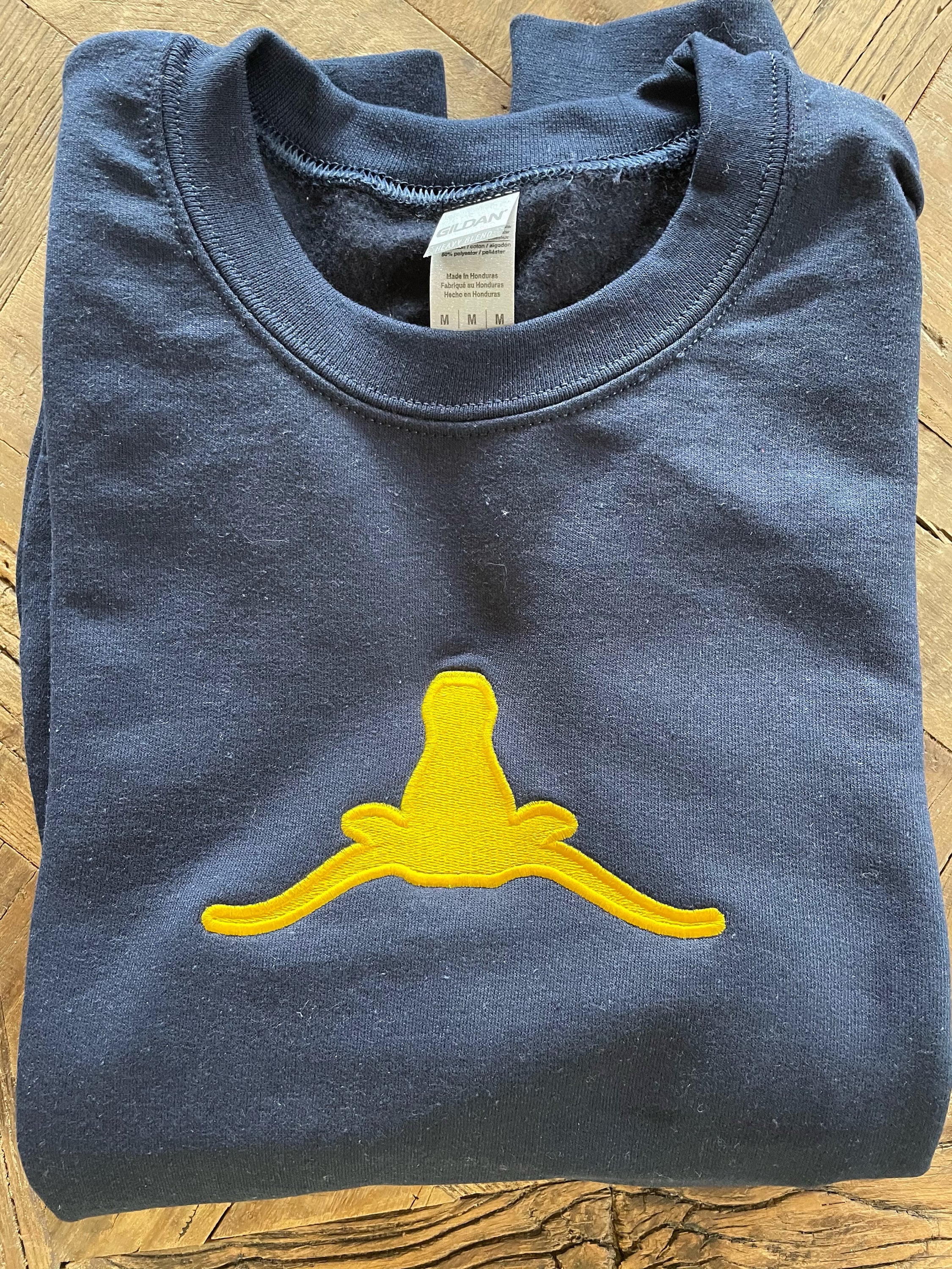 WVU Horns Down Sweatshirt West Virginia University Crewnec Etsy